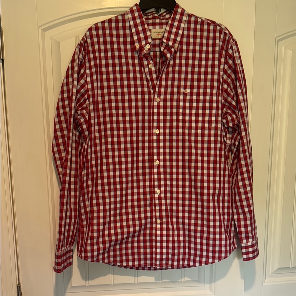 Brooks Brothers Red and White Gingham Casual Button Down Shirt